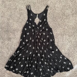 Free People Black and White Patterned Dress